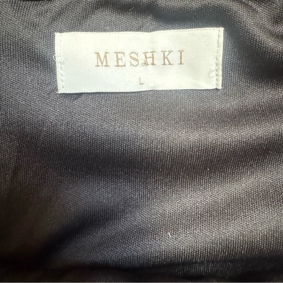 🔥 MESHKI Ornella Black Hook & Eye Mini Dress – Size Large – Like New 🔥 - Picture 3 of 7